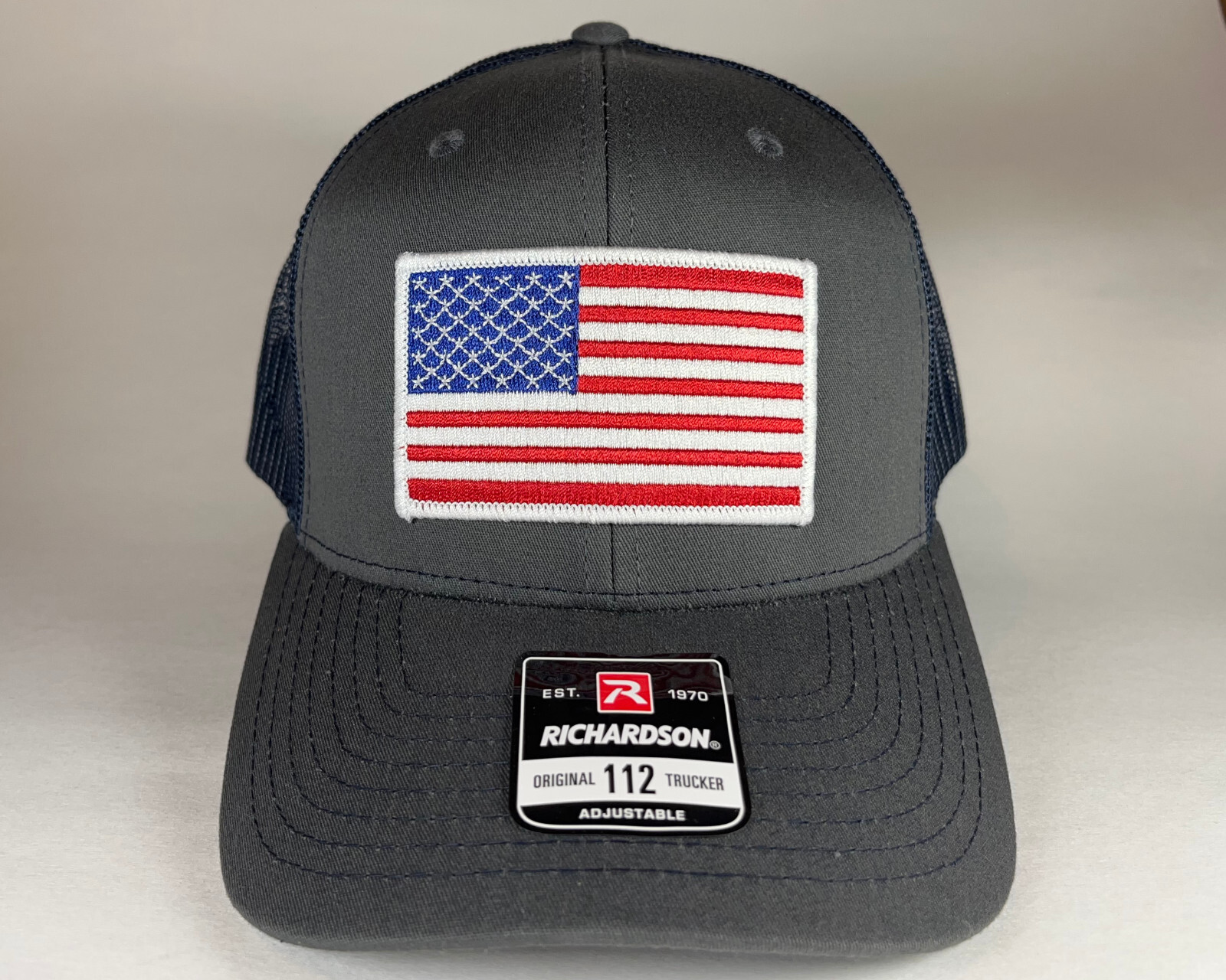 Richardson 112 American Flag 6 Panel Adjustable Snapback Trucker Mesh Hat