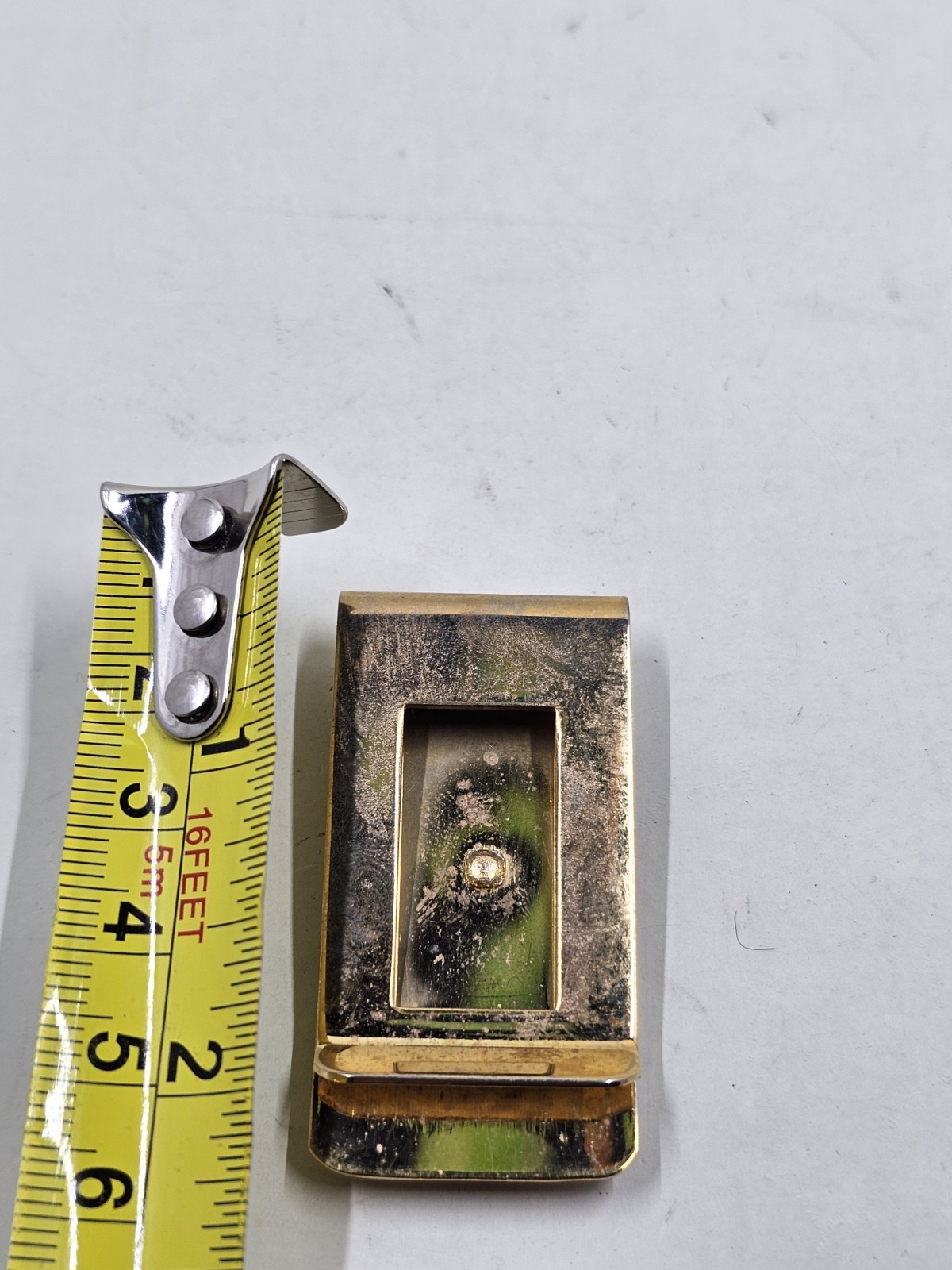 Vintage Las Vegas Broke Dollar Sign Novelty Gold Tone Money Clip Souvenir
