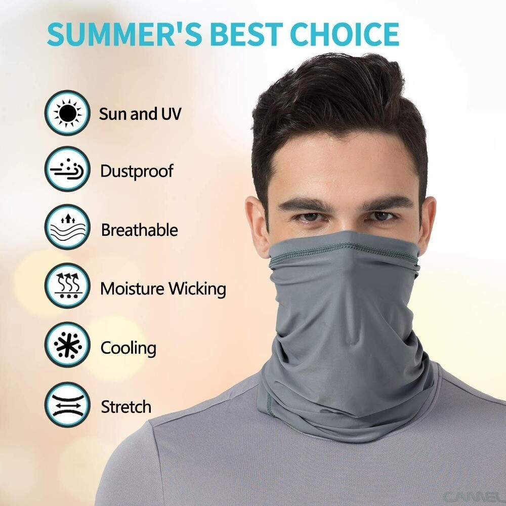 UV Protection Cooling Neck Gaiter Face Mask Scarf Men Women Neck Cover Bandana
