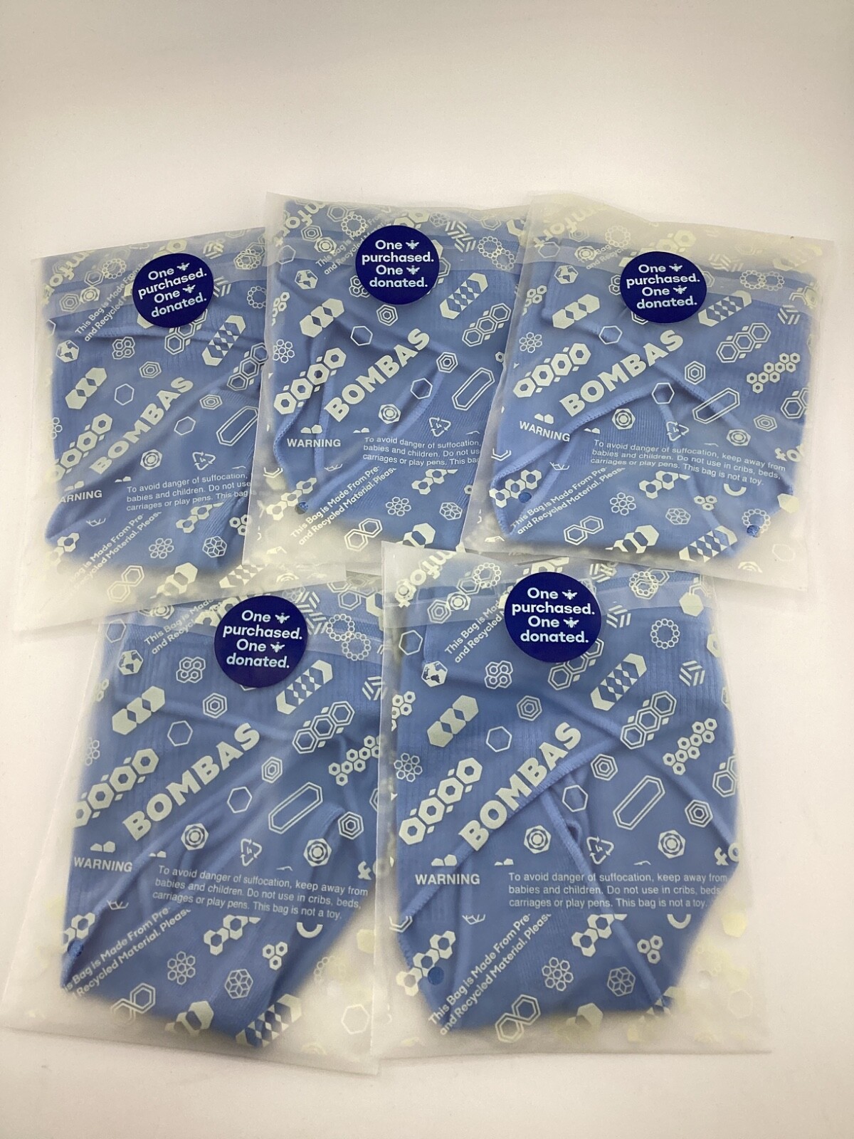 (5) Bombas Womens Thong CORNFLOWER BLUE Size MEDIUM New Sealed packages