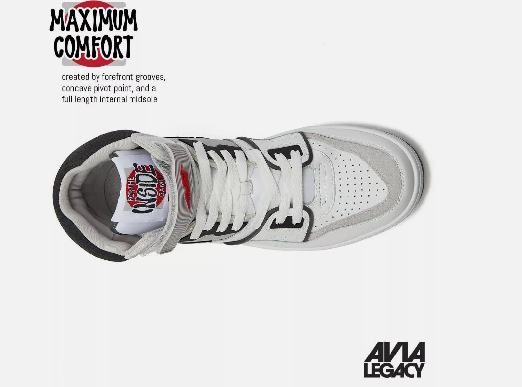 Avia 880 Men’s Basketball Shoes, High Top Retro Sneakers for Indoor or Outdoor