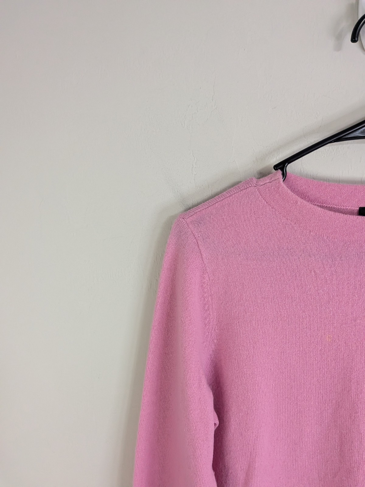 Talbots Sweater Women’s Large Petite Pink 100% Cashmere Stretch Casual
