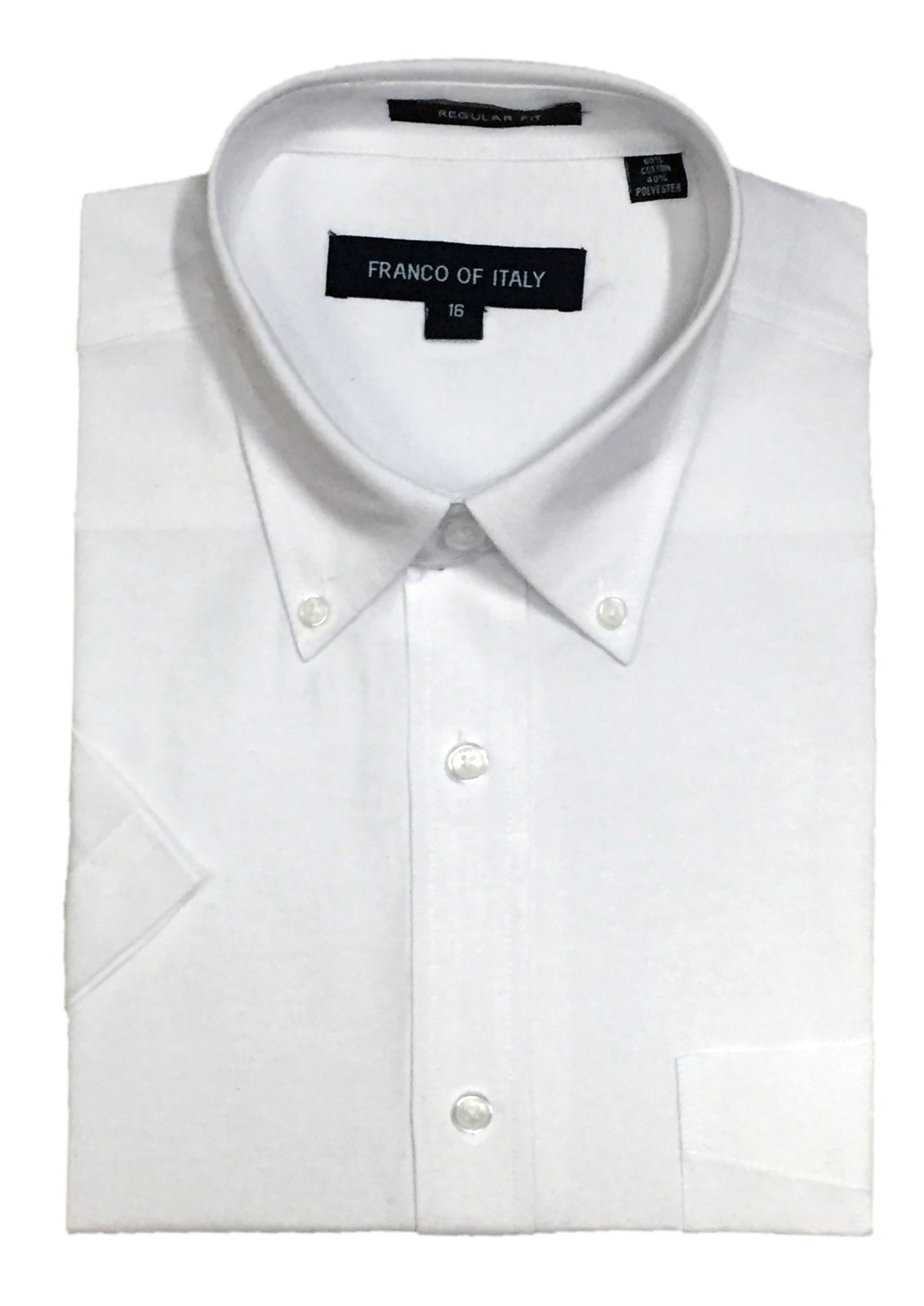 Men’s Short Sleeve Button Down Shirts Cotton Blend Oxford #02BS