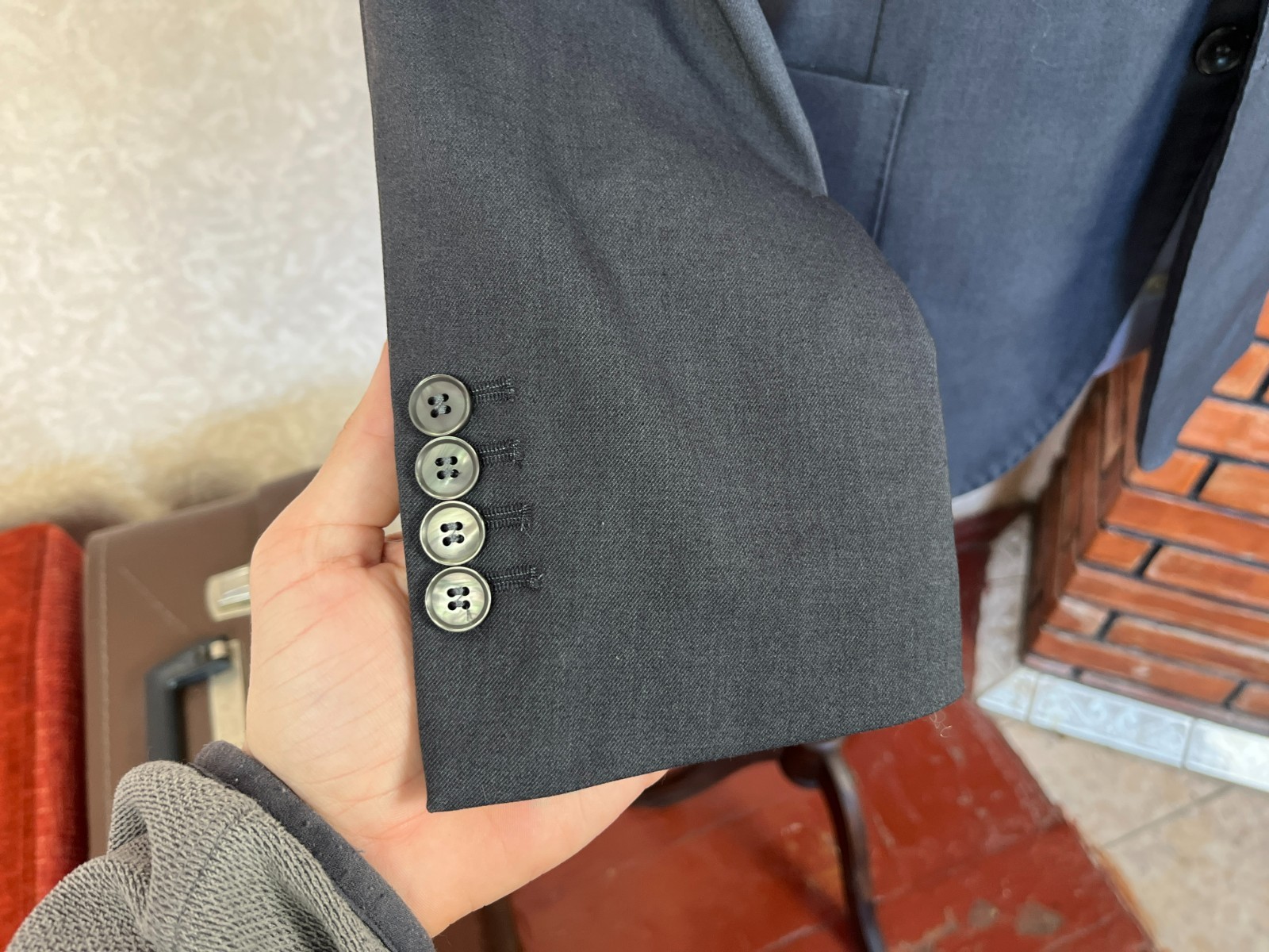 NWOT! Linea Sartoriale Gray 150’S Wool Half Lined Italian Formal Suit 42 W38 L33