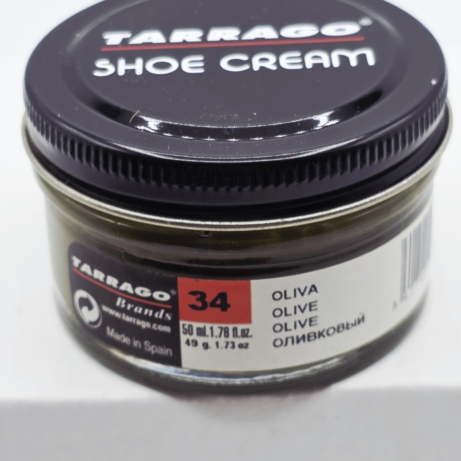 Tarrago Shoe Polish # 34 Olive Cream Leather Protector 1.76 oz. 50ml Boot