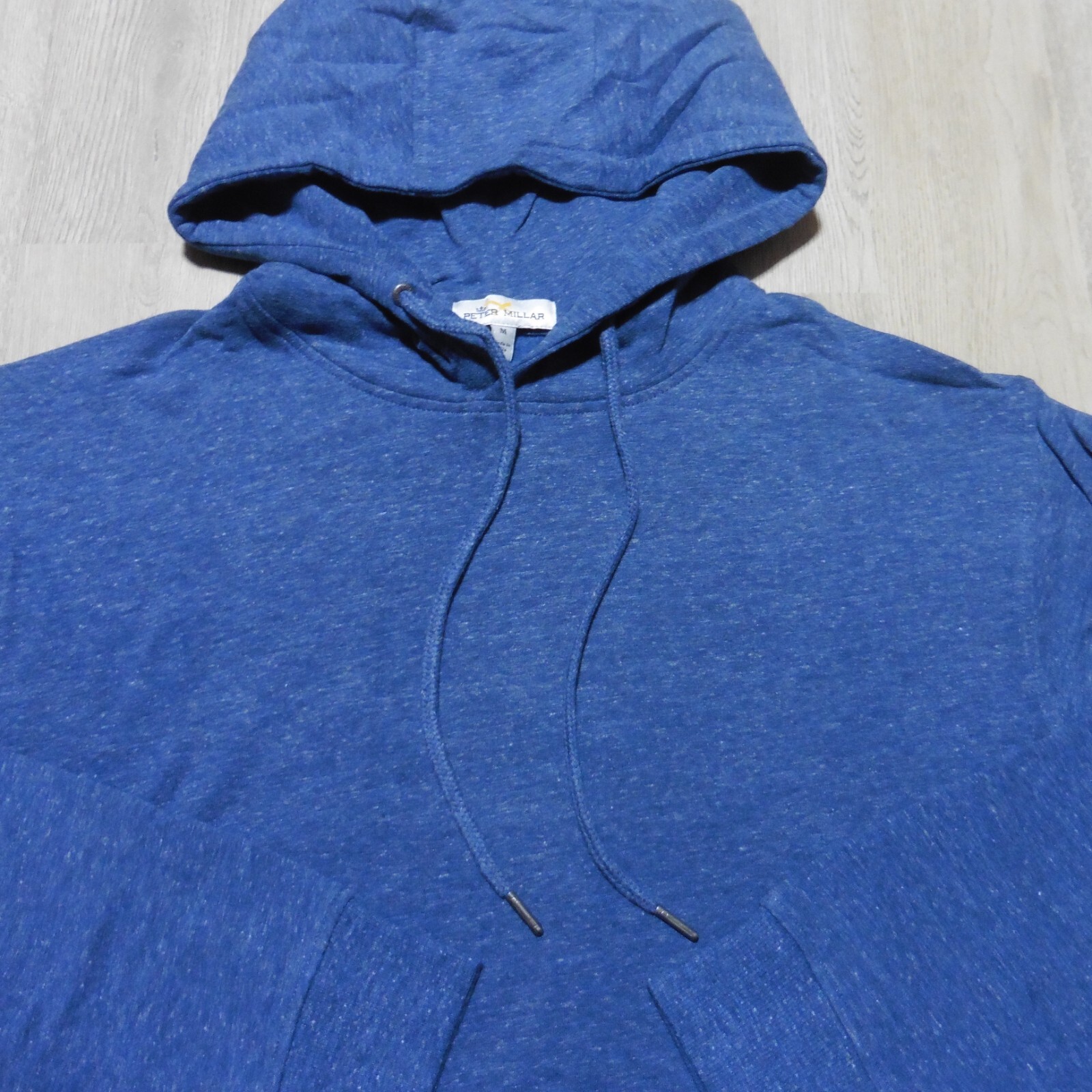 PETER MILLAR Mens M MEDIUM HOODIE LAVA WASH RAVINE BLUE PULLOVER SWEATSHIRT