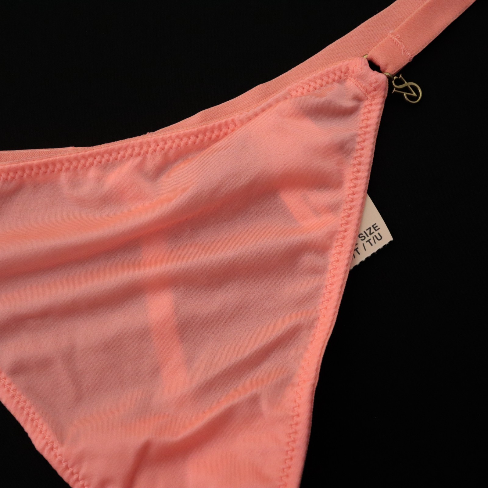 NEW Victoria’s Secret VTG Satin Charm V-String Thong Panty ONE SIZE O/S