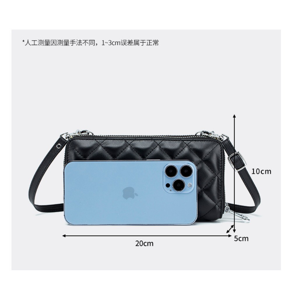 Women Cell Phone Purse Large Leather Wallet Zip Handbag Crossbody Shoulder Bag