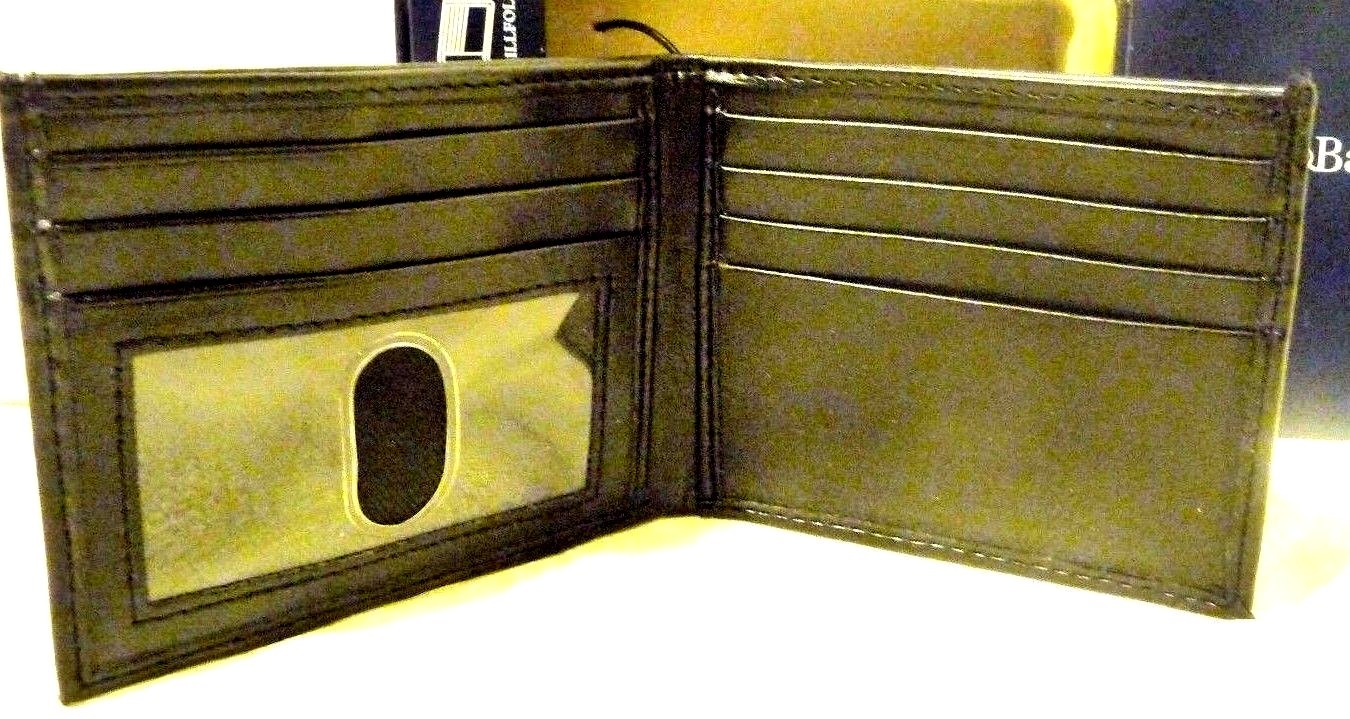 CROFT & BARROW BLACK LEATHER X-CAPACITY SLIM FOLD WALLET NEW IN BOX WITH TAGS
