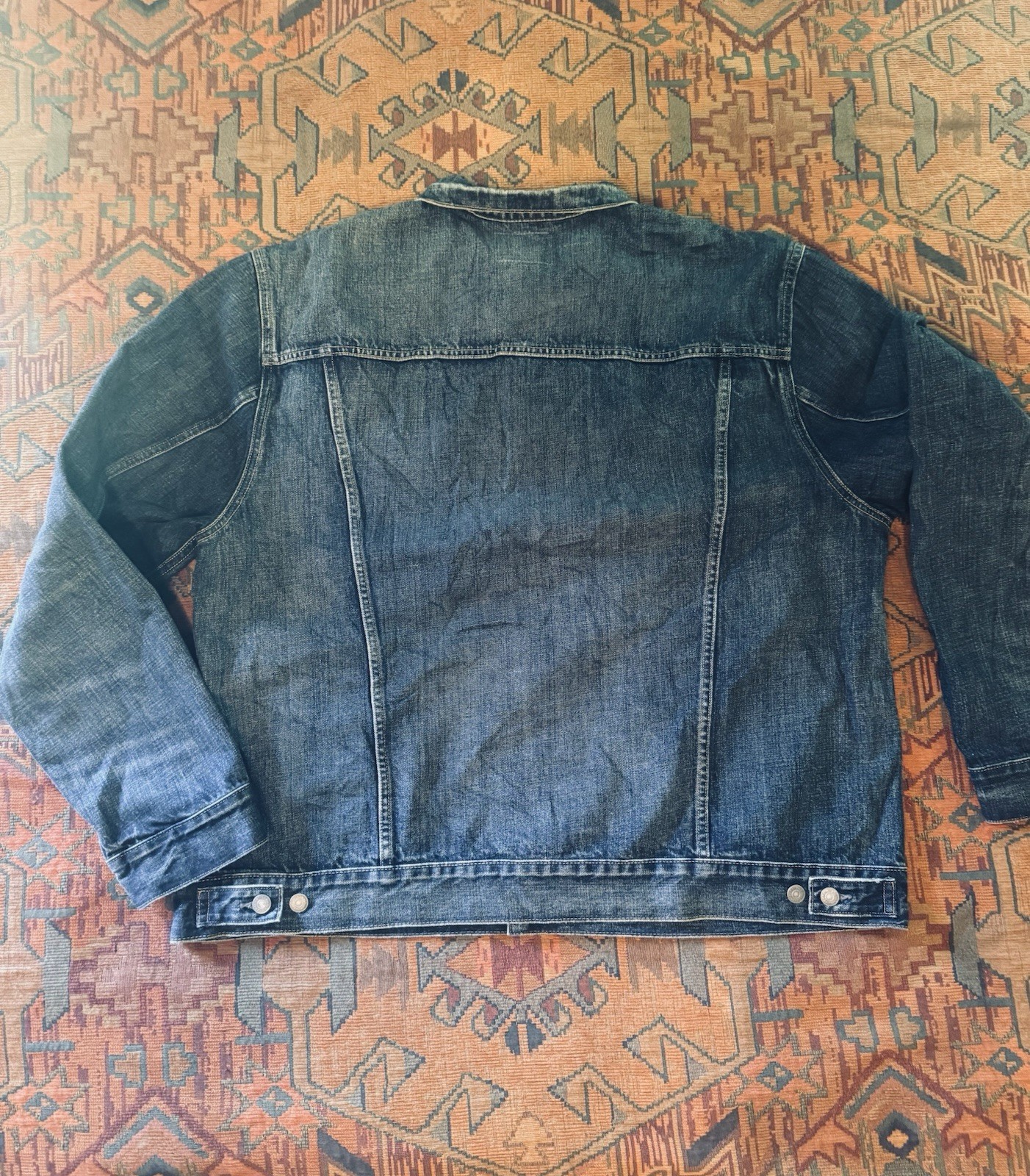New-Polo Ralph Lauren Blue Denim Jacket 2XLT- Distressed Biker/Trucker