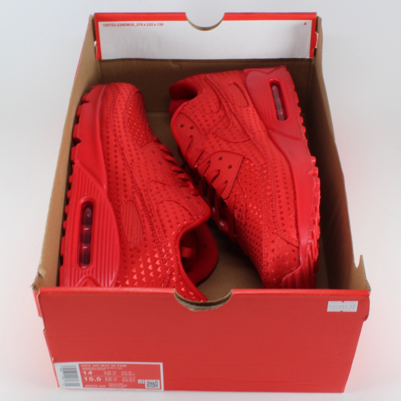 Nike Air Max 90 PRM ‘Valentine’s Day Triple Red’ IB6606-600 Men’s Size 14 Shoes