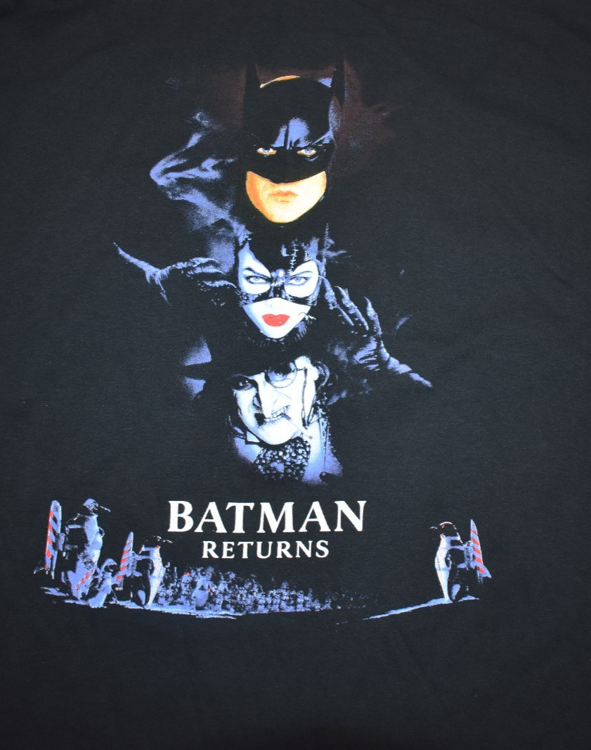 DC Comics Batman Returns Mens Movie Poster Graphic Long Sleeve Shirt NWT Medium