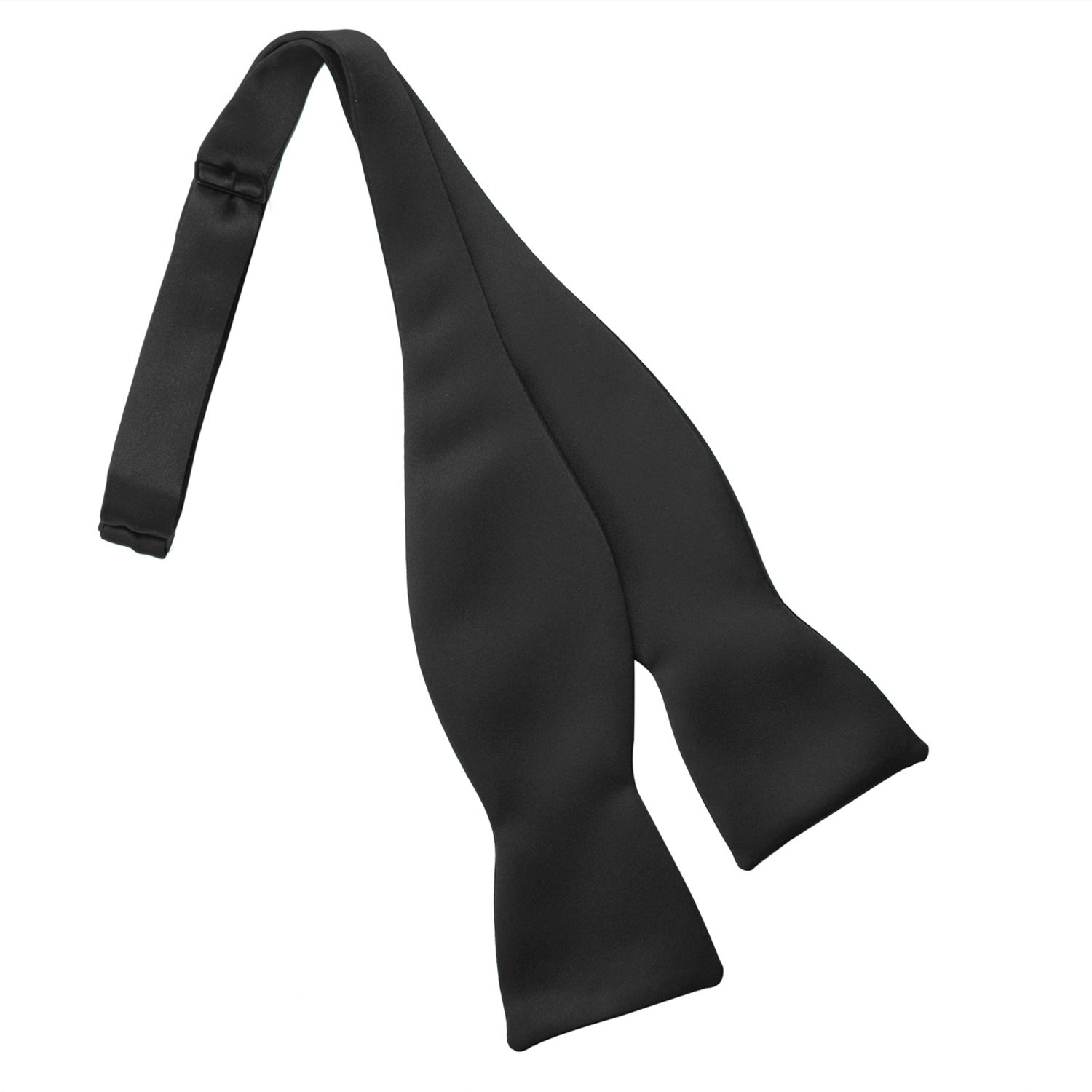 Men’s Black Heavy Silk Self tie adjustable Bow Tie Very Nice USA MADE