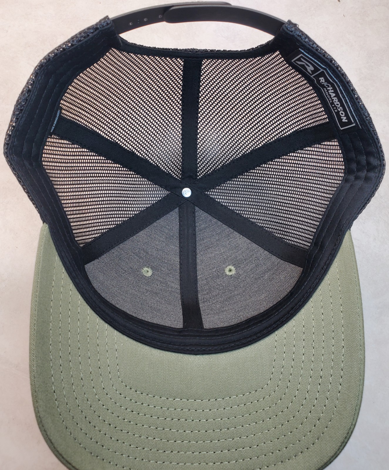 John Deere Black Patch on Richardson 112 Trucker Hat Snapback Loden/Black