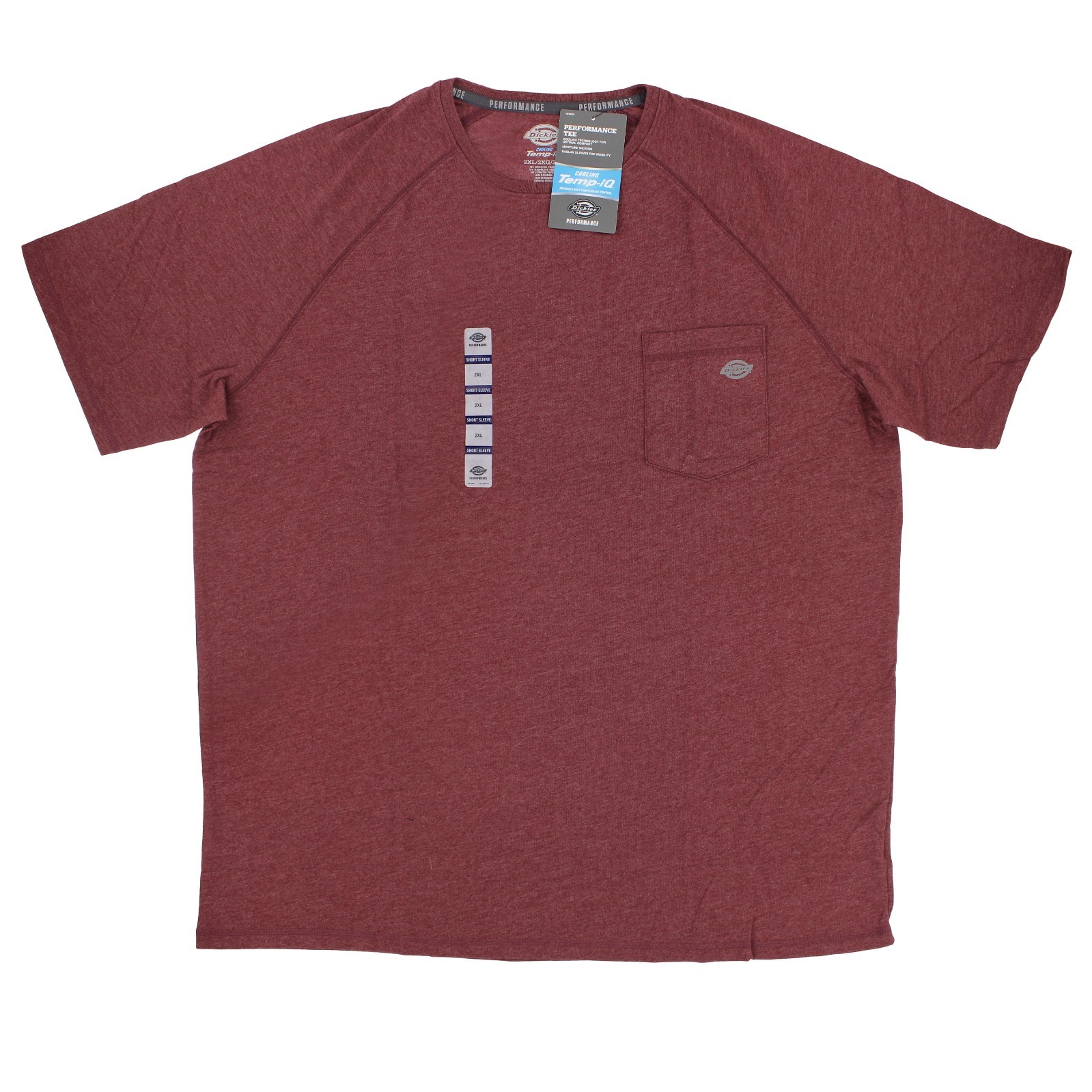 Dickies Cooling Temp IQ T-Shirt, Men’s Performance Raglan Short Sleeve Shirt