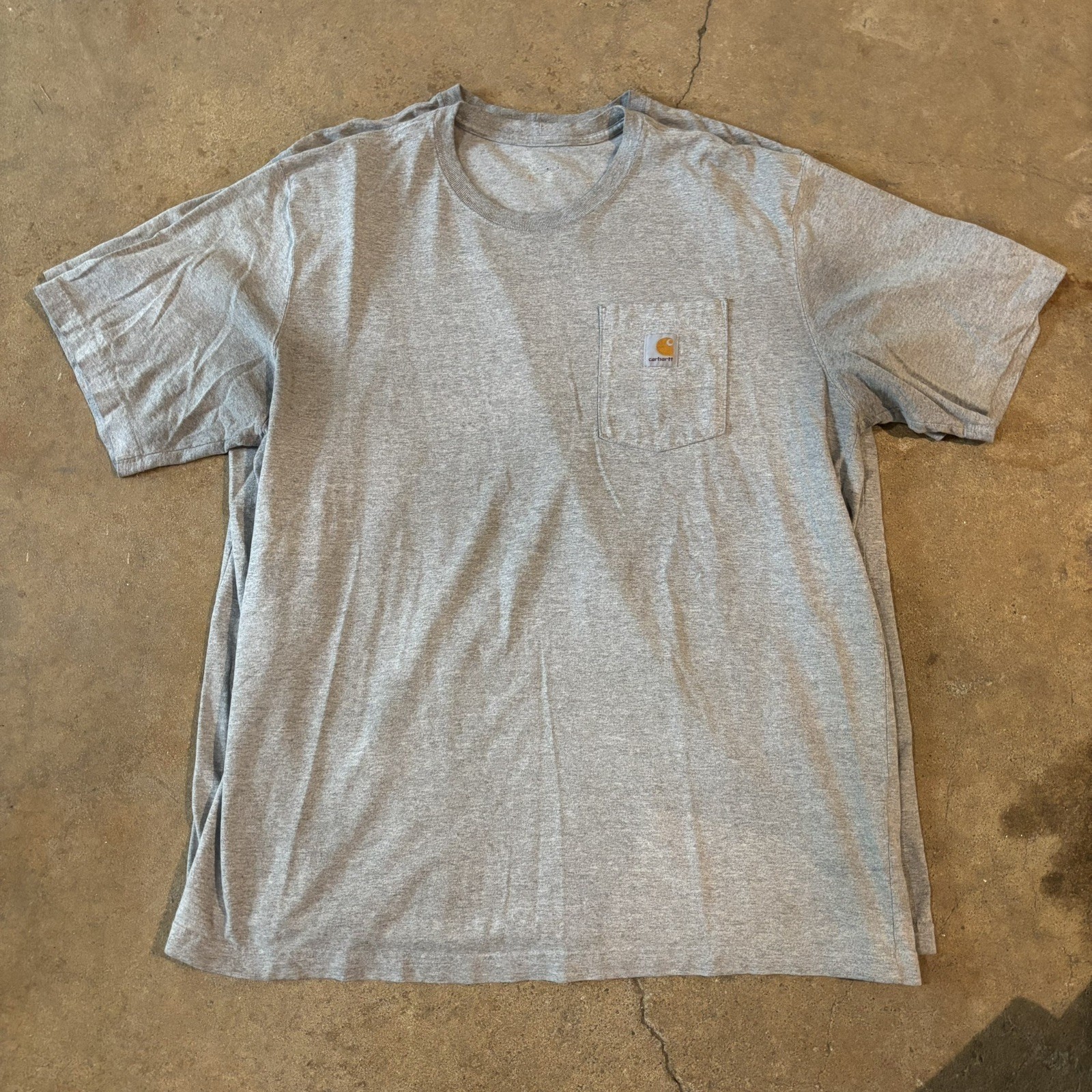 3 Pack of Gray Carhartt Men’s XL Loose Fit Pocket Logo Crew Short Sleeve T-Shirt