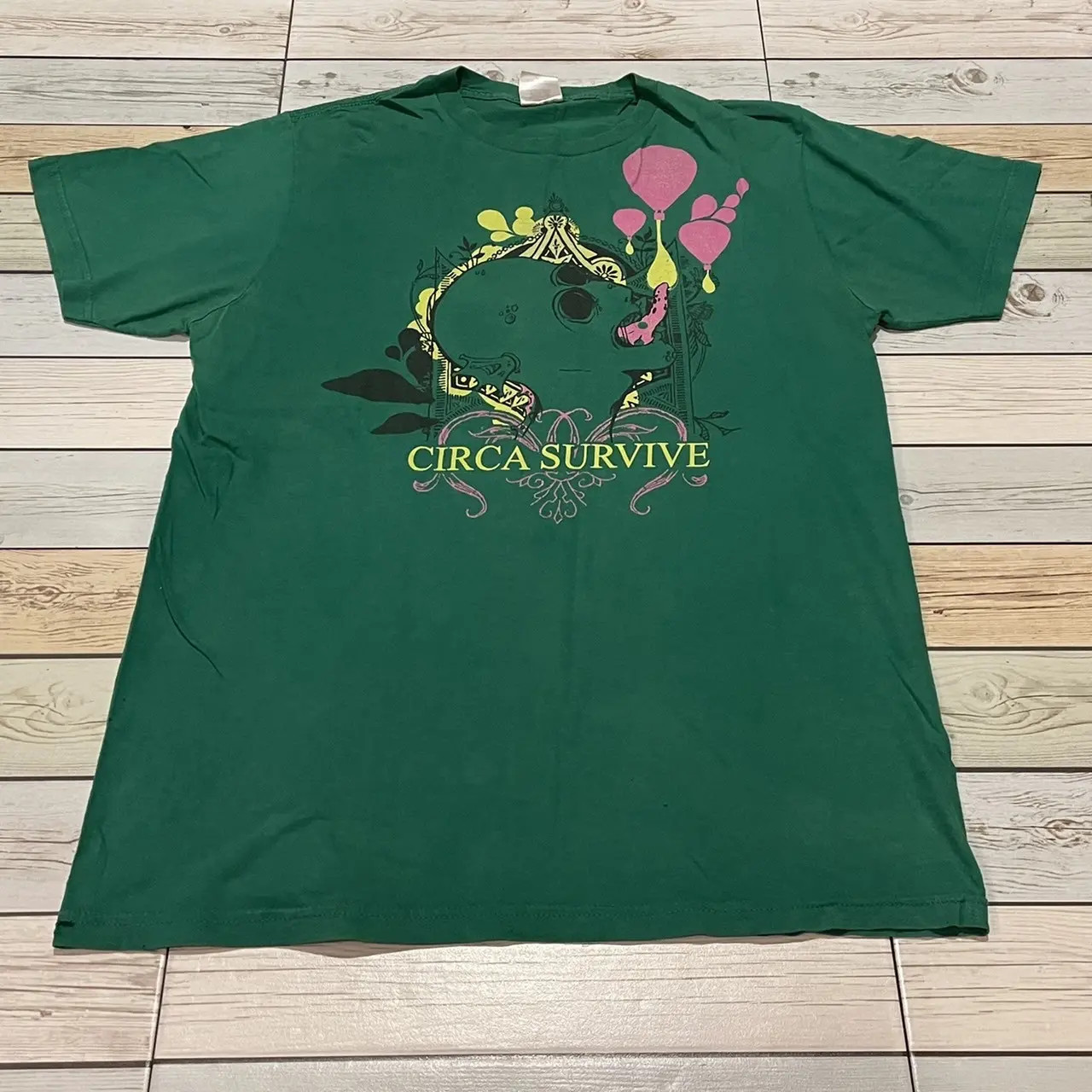 Circa Survive Band Reprinted Green Cotton T-shirt SIZE S-5XL TS301