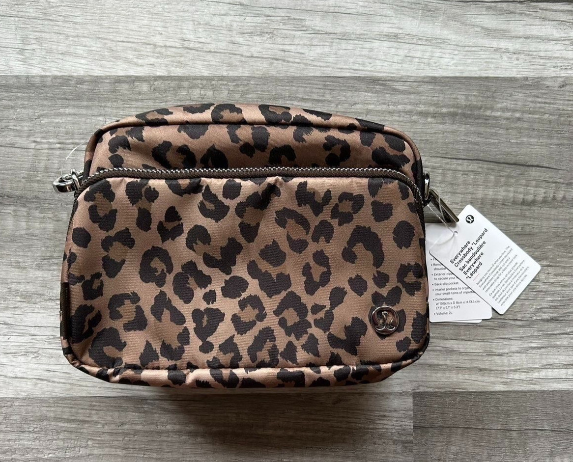 Lululemon Everywhere Crossbody Bag Leopard Print New With Tags 2L