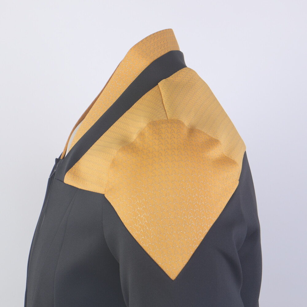 For Picard 3 Red Geordi Gold Blue Dress Uniform Starfleet Jacket Shirts Costume
