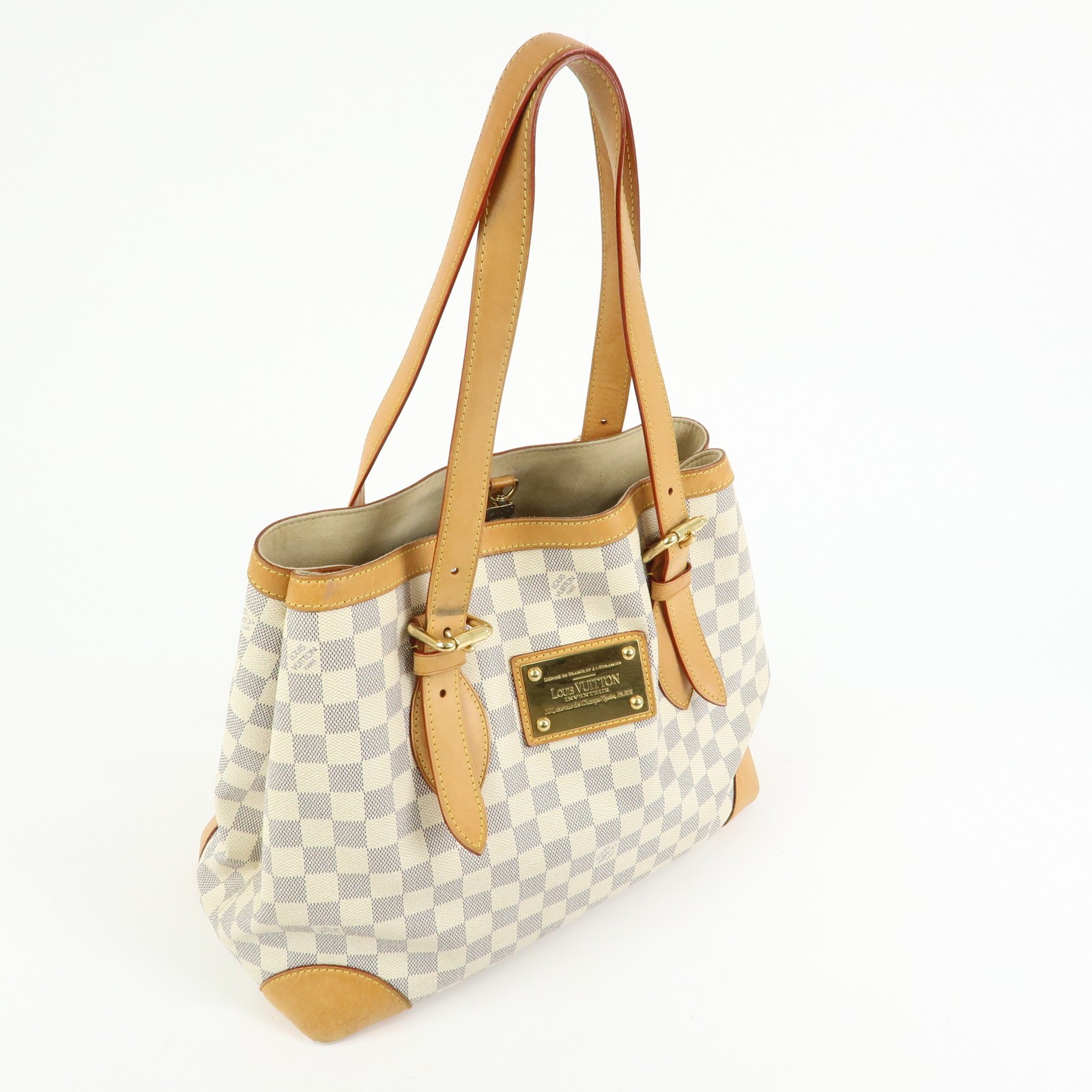 Louis Vuitton Damier Azur Hampstead MM Tote Bag Shoulder Bag N51206 Used F/S