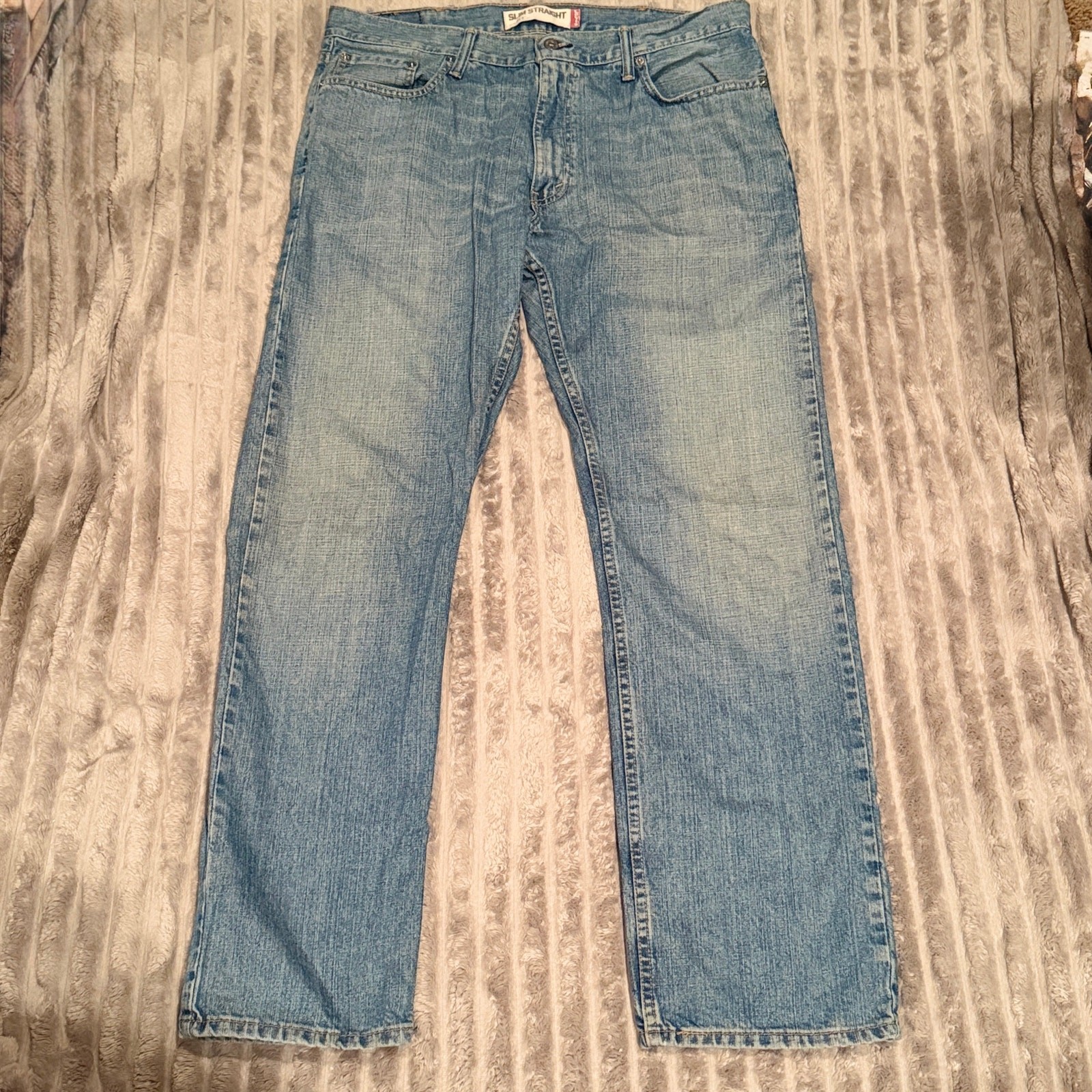 Levi’s 514 Slim Straight Jeans Mens 38×32 Medium Wash 100% Cotton Denim