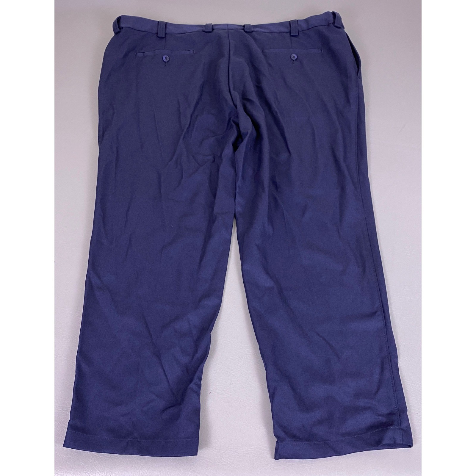 Oak Hill Dress Slacks Men’s 48×28 Big and Tall DXL Navy Blue Flat Front Trousers