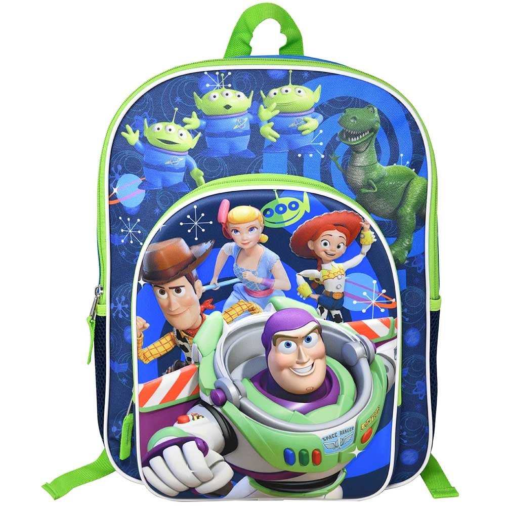 Large Backpack – Disney Toy Story Buzz 3D-Pop Up Molded 16″ School Bag NEW