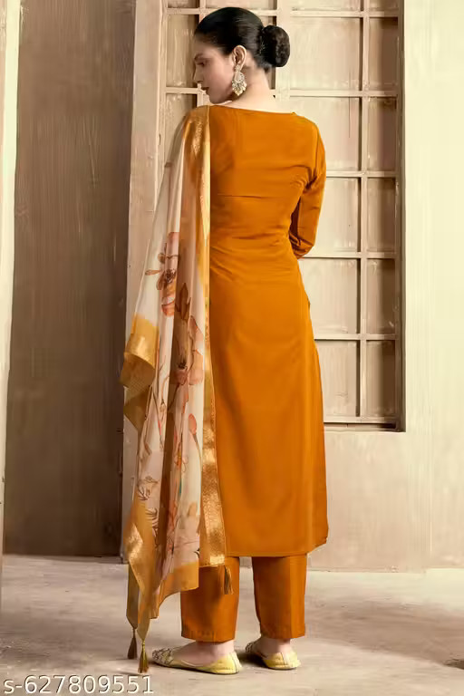 Women Embroidered Kurti Pant & Dupatta Set For Women | Kurta Sets