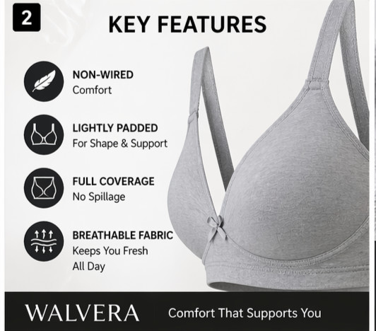 Wirefree T shirt Bra for women