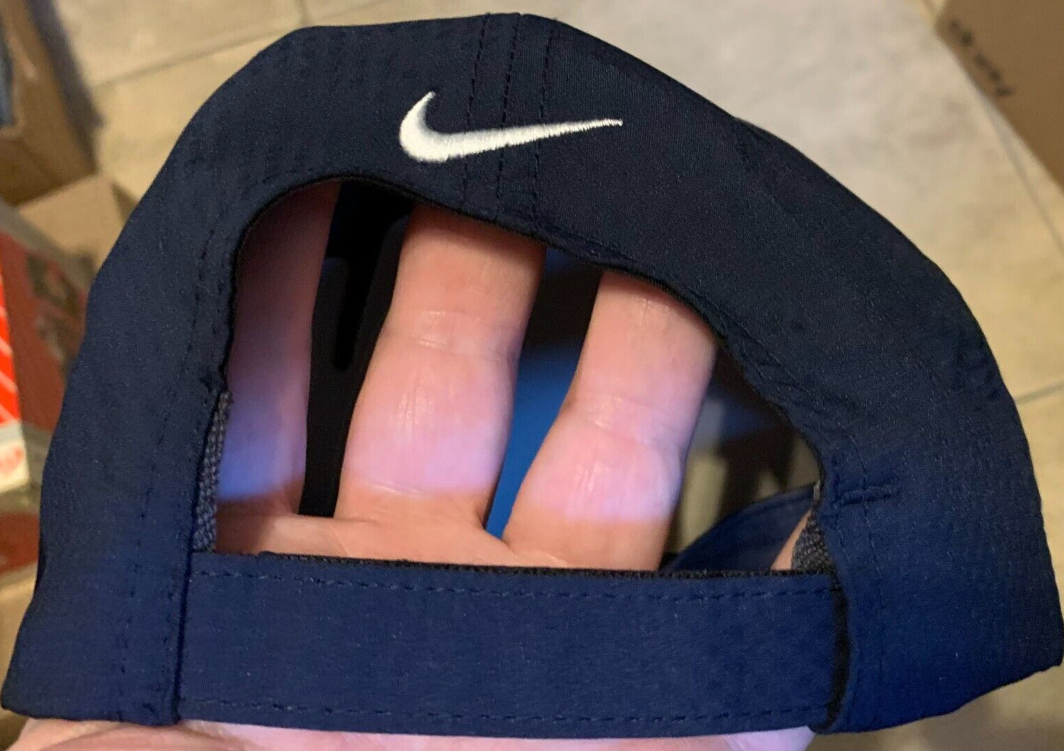 Nike Dri-Fit Heritage-86 Golf Navy Blue w/ White Swoosh Blank Hat Cap NEW w/ Tag