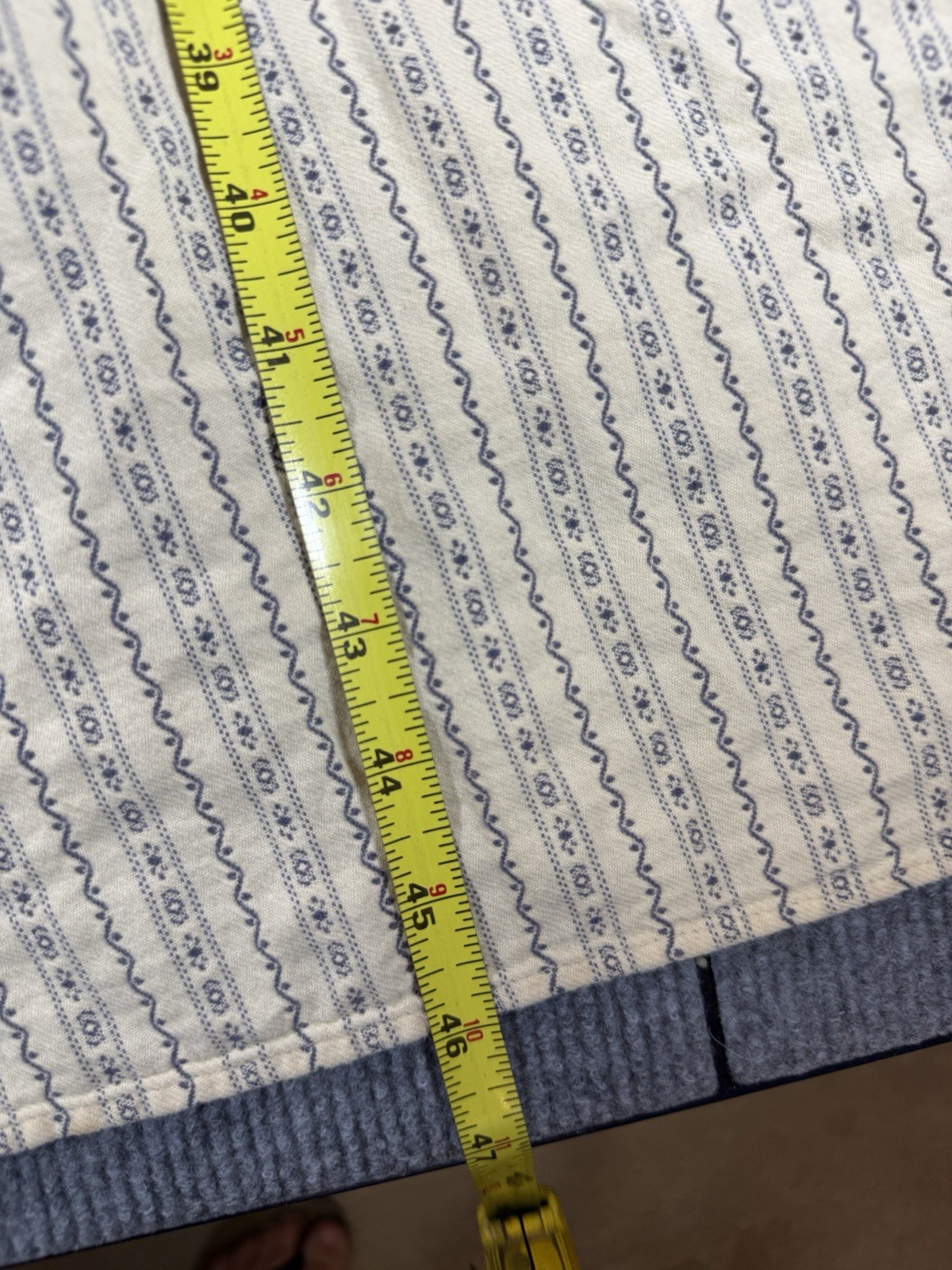Vintage L.L.Bean Prairie Dress Women’s Small Blue Cream Calico Stripe