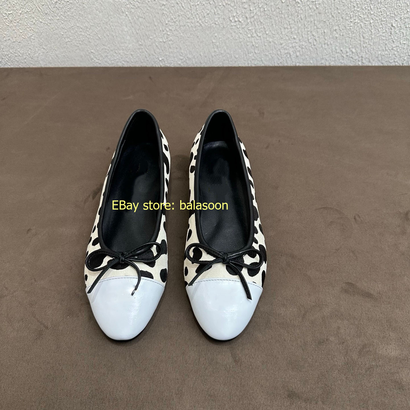 Spring Summer 2026 Genuine Leather Spliced Leopard Single Shoes Multi-Style35-43
