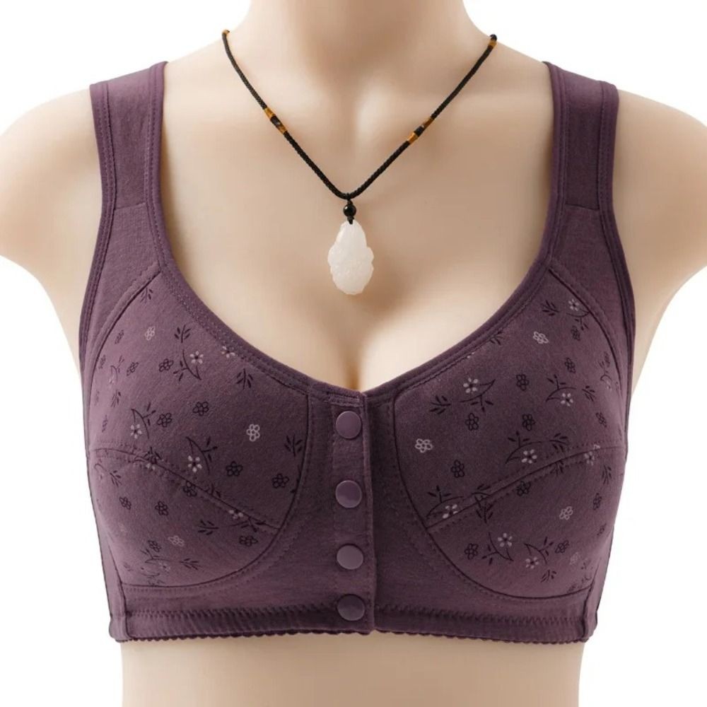 Daisy Bras for Older Women Daisy Bra For Seniors, Front Close Button Cotton Bras