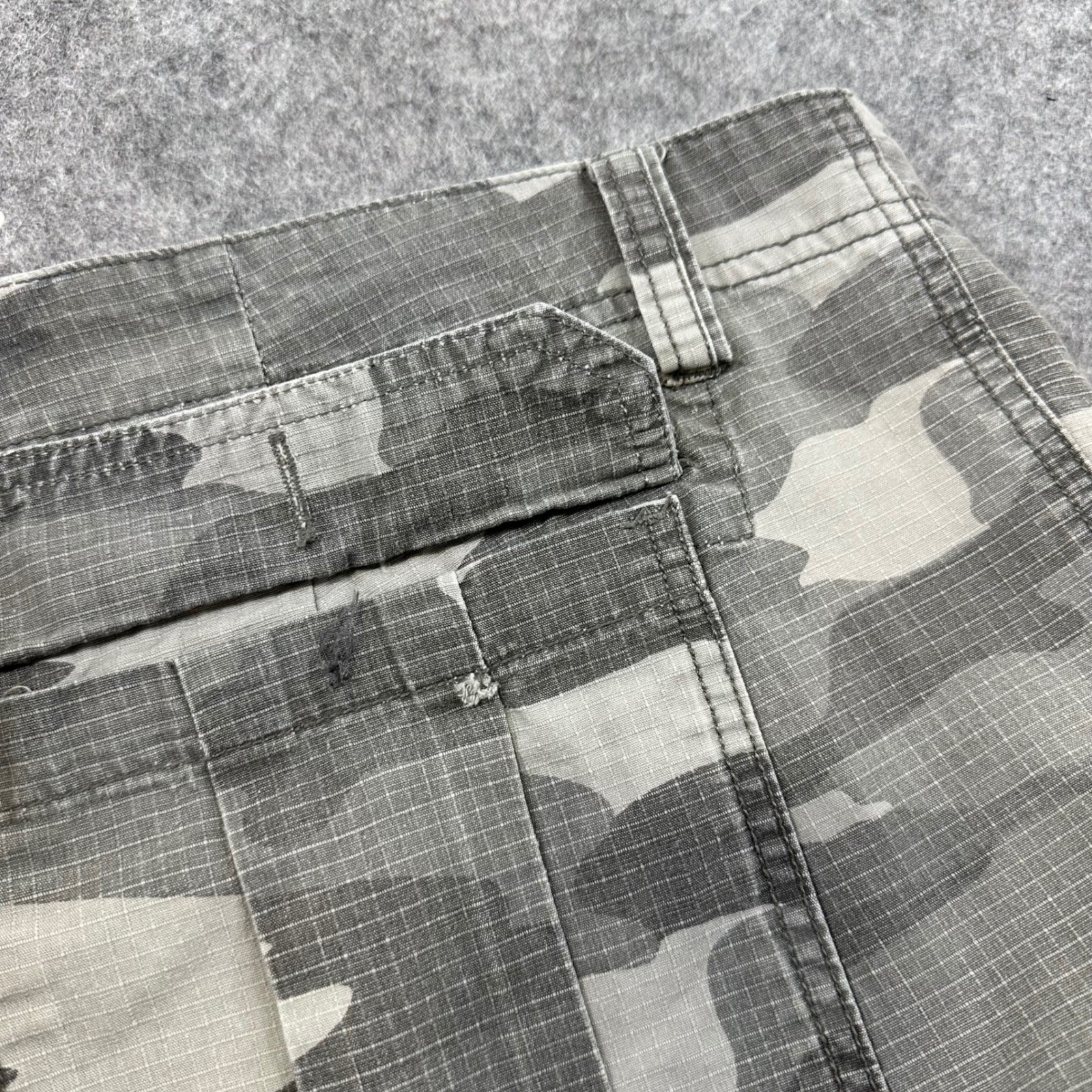 Iron Co Cargo Shorts Mens 40 Camo Y2K Ripstop Cotton Military Utility Gorpcore