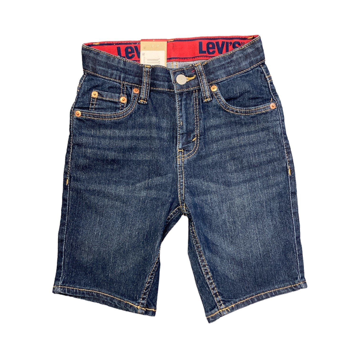 Levi’s Boy’s Zip Fly & Button Closure Belt Loops Adjustable Waistband Shorts