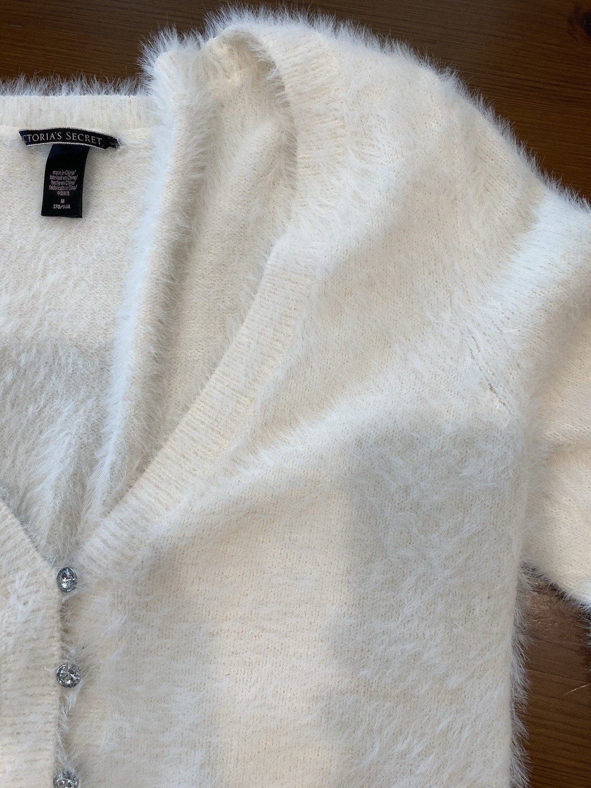 Victoria’s Rhinestone embellished CARDIGAN Sweater Gorgeous! Sz S Super Soft!