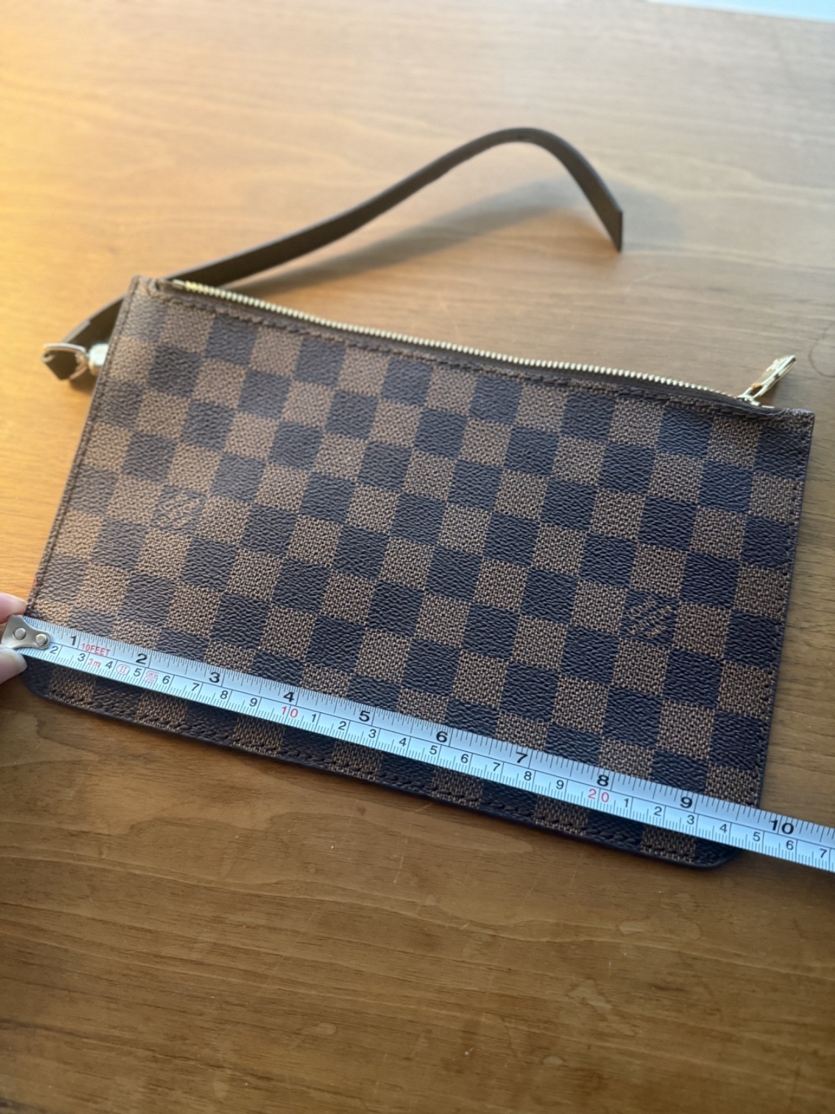 Louis Vuitton Damier Ebene Neverfull GM Pochette Wristlet Pouch- Mint Condition