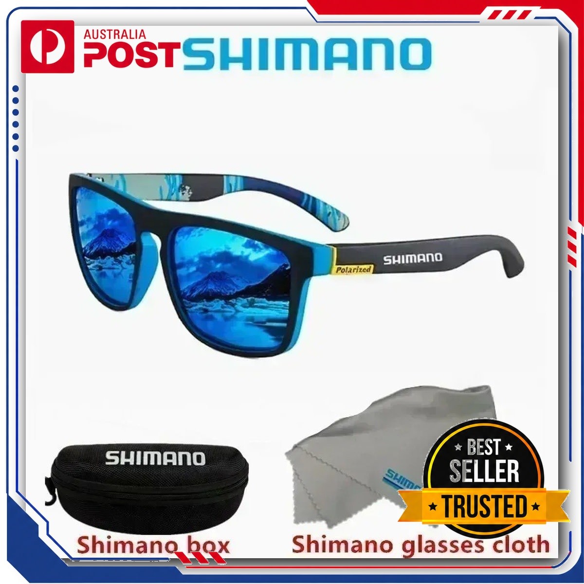 Shimano Men UV400 Polarized Sunglasses Fishing Sports Eyewear for Driving