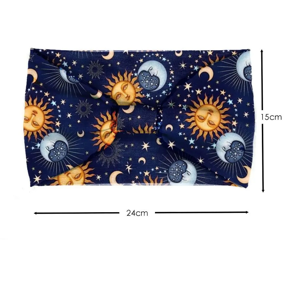 Bohemia Print Wide Headbands New Vintage Elastic Knot Turban Headwrap for Women