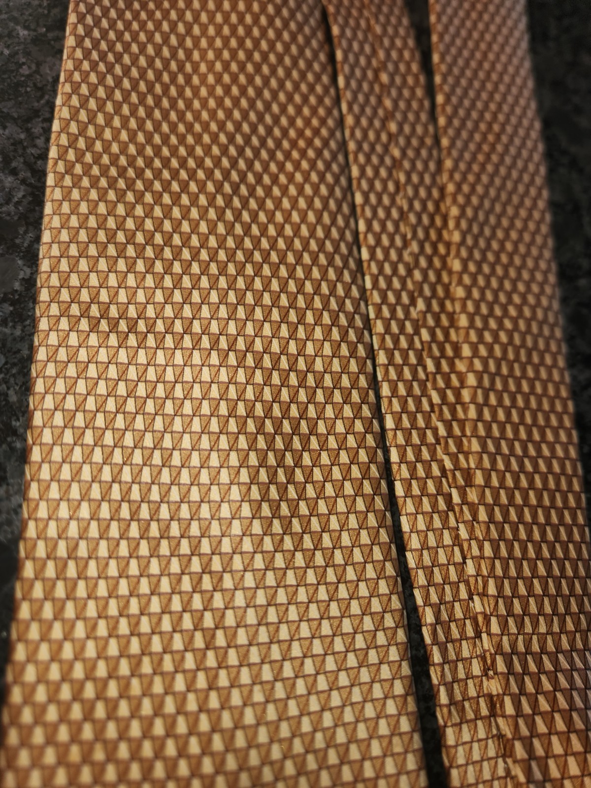 Lanvin Paris Gold Chain Silk Tie Made In France 58″-3.5″ Great Condition