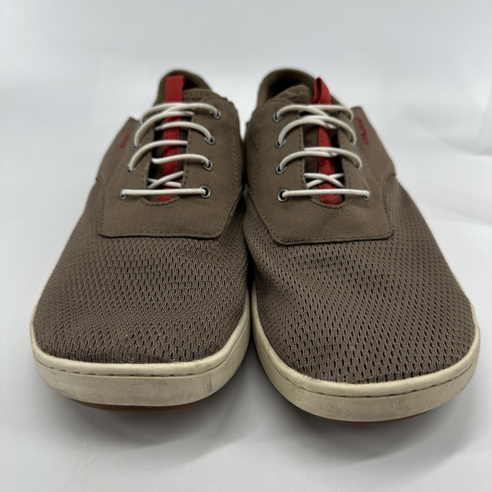 OluKai Nohea Moku Shoes Mens Size 9 Brown Mesh Boat Casual Sneakers Lightweight