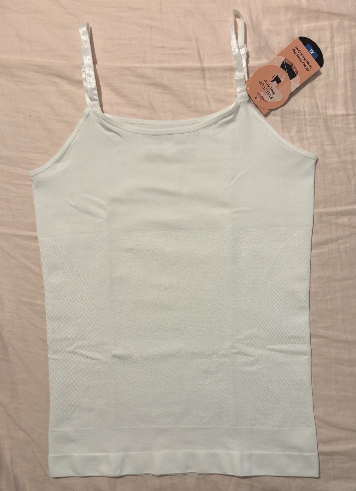 Shapermint NWT White Essentials Scoop Neck Cami, Size XL