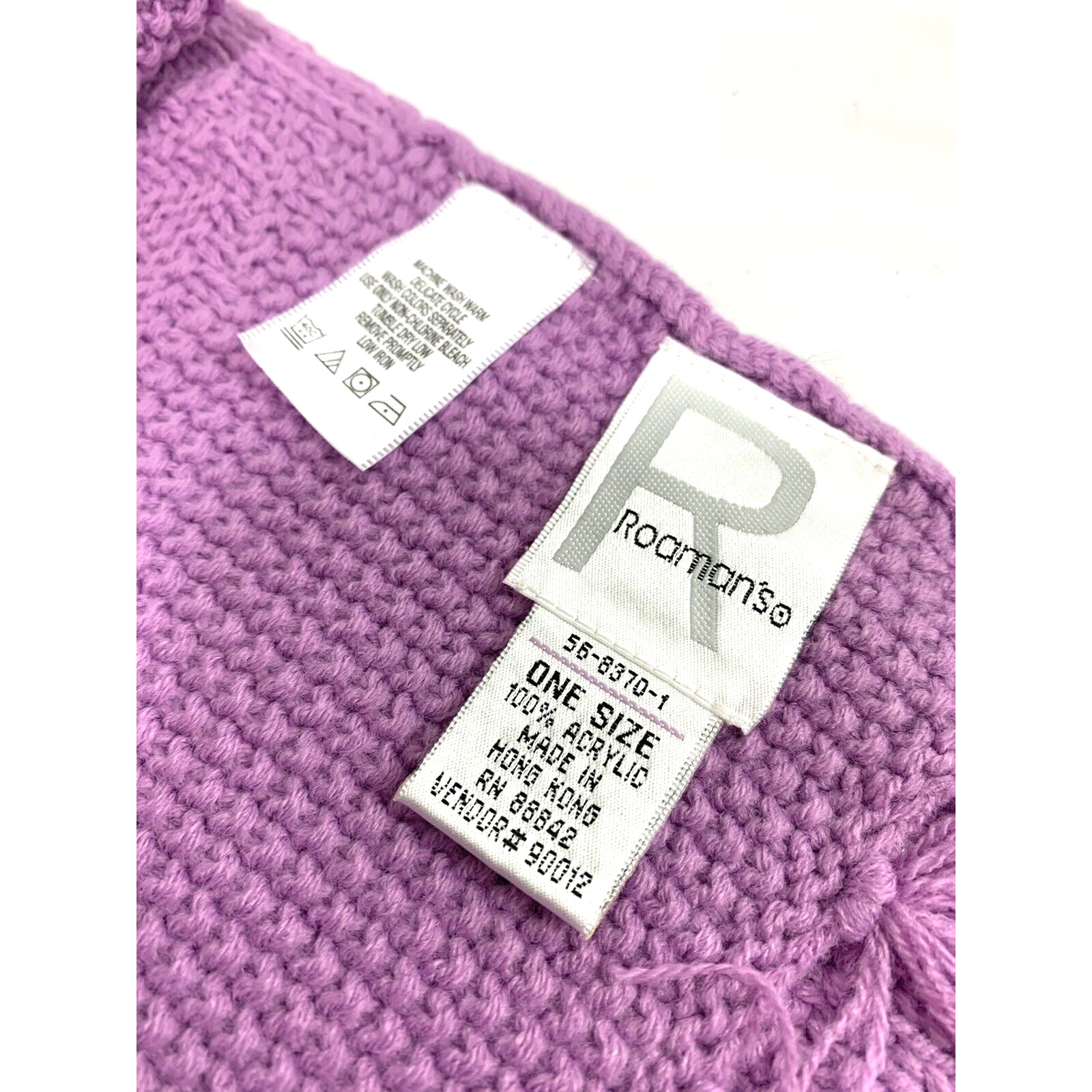 Womens Lilac Purple Knit Scarf or Shawl Wrap Roamans NWOT