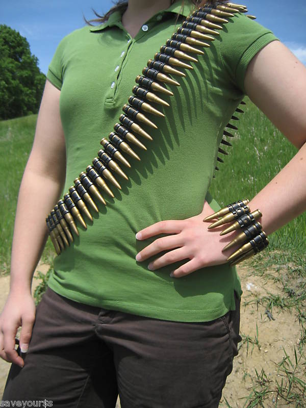Plastic Toy Fake Ammo Bullet Belt Bandolier Military Army Soldier Costume Prop