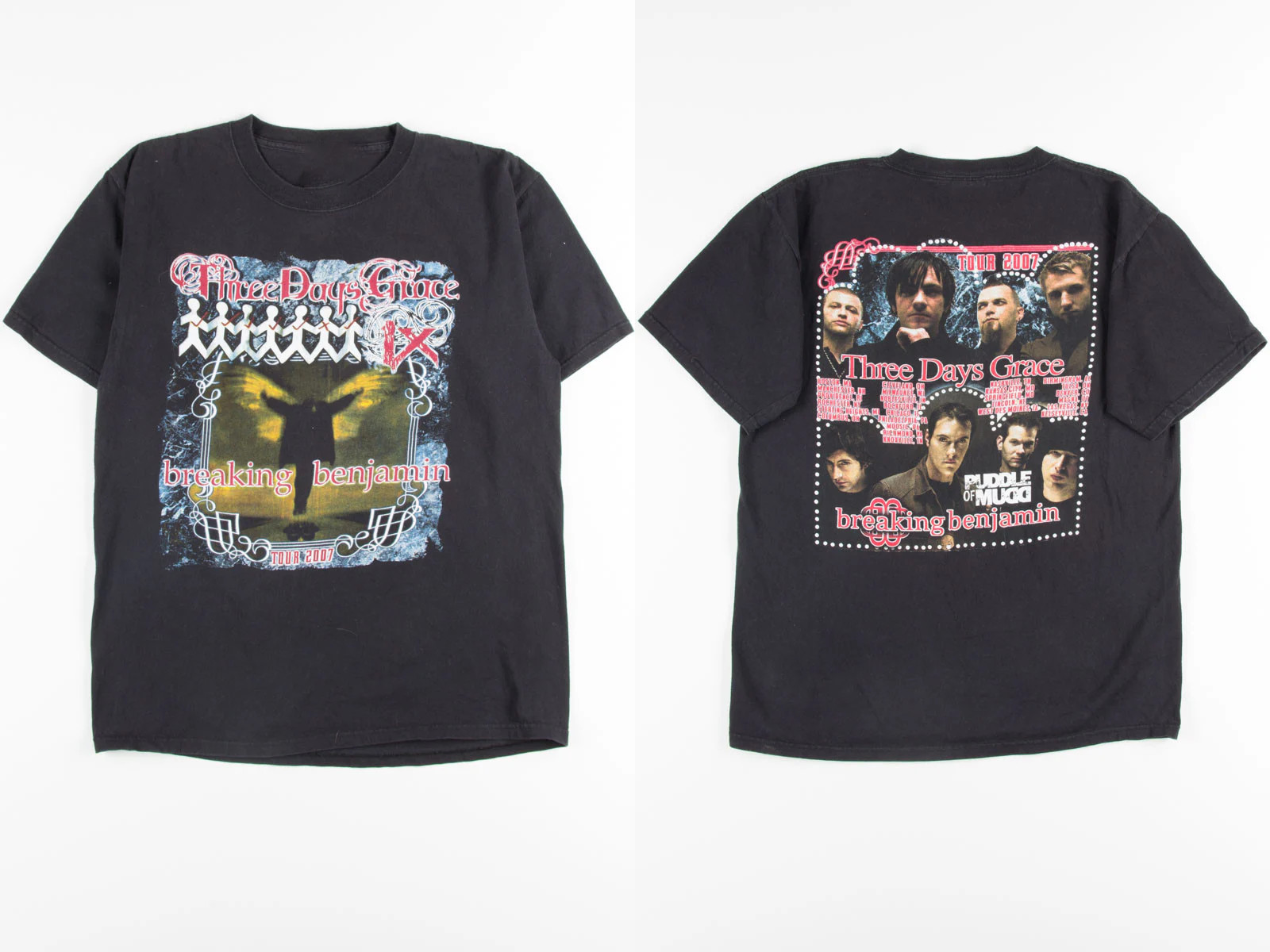 Rare Three Days Grace 2007 Tour T-shirt S to 5XL ZL644