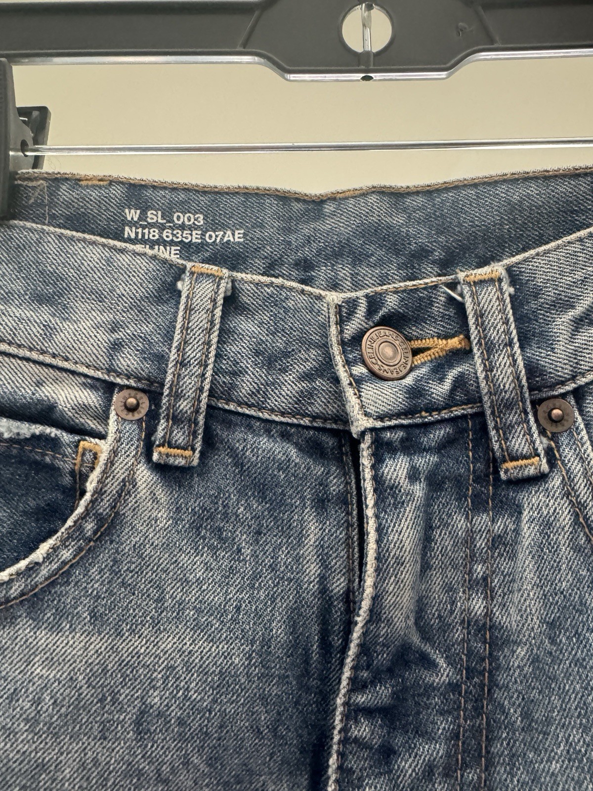 Celine Washed Distressed Jeans Women’s Size 24 Made In Japan