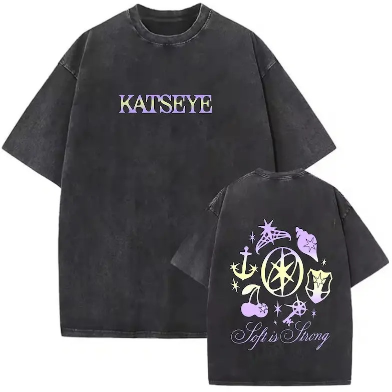 Katseye Kpop T-Shirt Beautiful Chaos Gnarly Gabriela Washed Vintage Tee