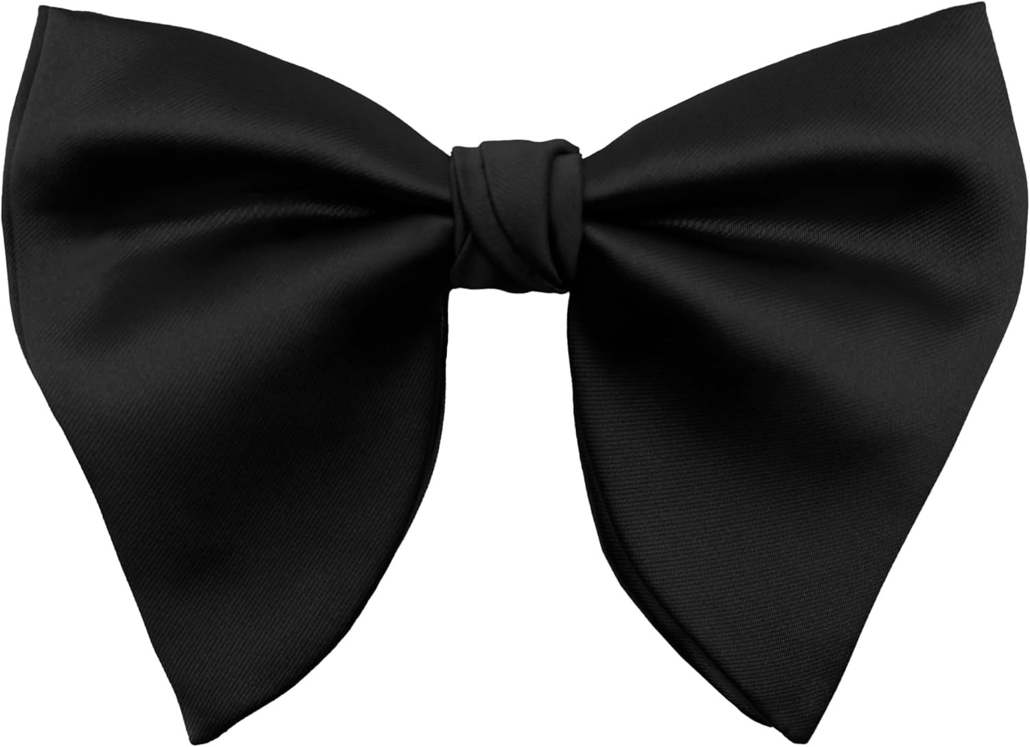 Black Bow Ties for Men Solid Color Pre-Tied Adjustable Bowtie Clip on Bow Tie Fo