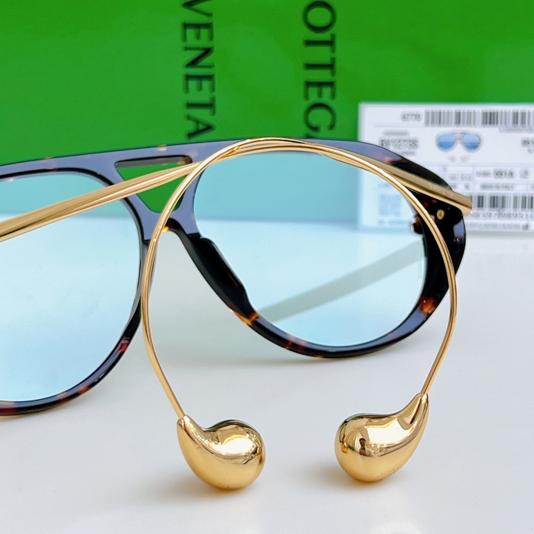 Bottega Veneta BV1273 Women’s Sunglasses Tortoiseshell Frame Blue Lens 63MM