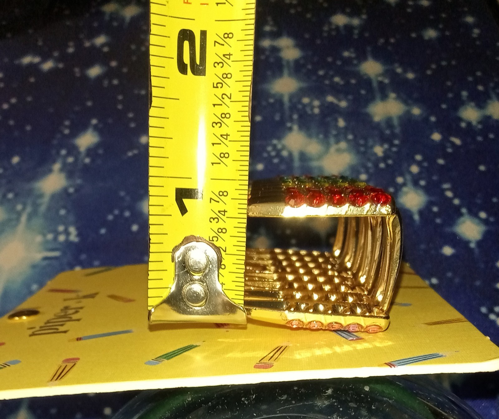 Piper • K Gold Painted & Multi Colored Rhinestones Metal Hair Claw Clip PENCILES